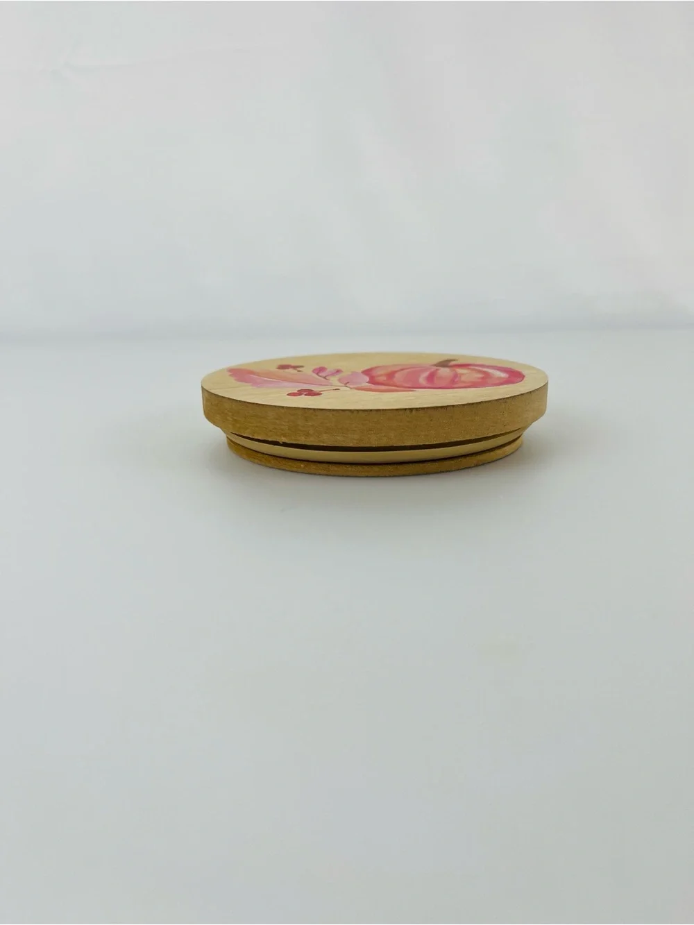 Sand + Fog Sand + Paws 2 Wick 12oz Candle Replacement Pumpkin Wood Lid Pink Tan